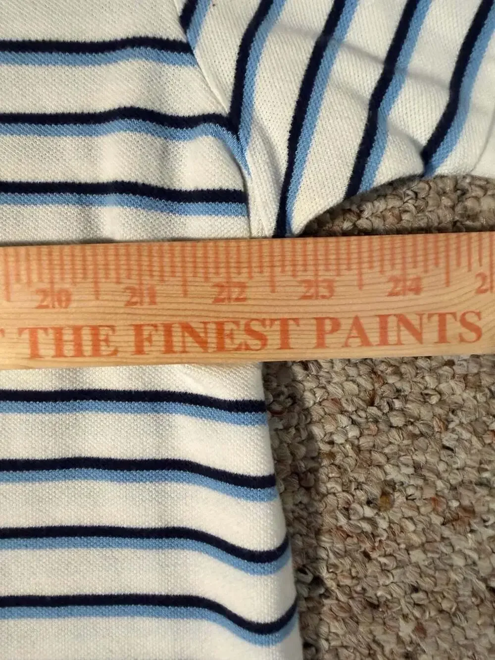 Polo Ralph Lauren Mens Vintage‎ Striped Pique Polo Shirt XL White Blue